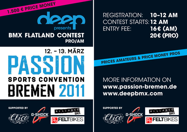 DEEPBMX presents BMX Flatland contest 「Passion」